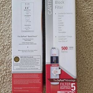 DuPont QuickTwist Carbon Block Filter - Red and White